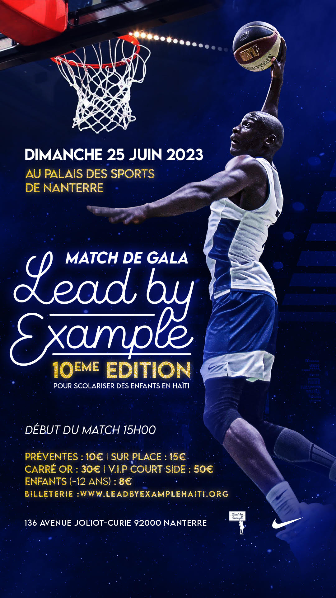 Match de gala Lead by Example: 10ème édition